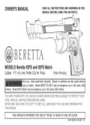 Beretta 92 FS Compact Inox Owners Manual